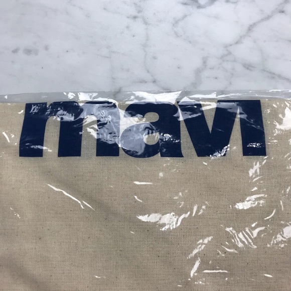 NWT Mavi Jeans Canvas Market Tote Bag Reusable Shopper Bag - Picture 4 of 8